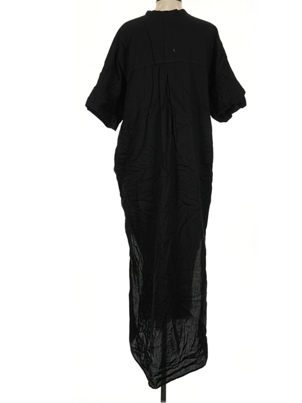 Ocean+Main Los Angeles Black Long Cotton Caftan Dress Size S/M - Picture 5 of 7